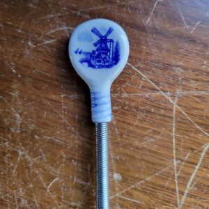 Vintage Delft Holland Windmill Cocktail Whisk